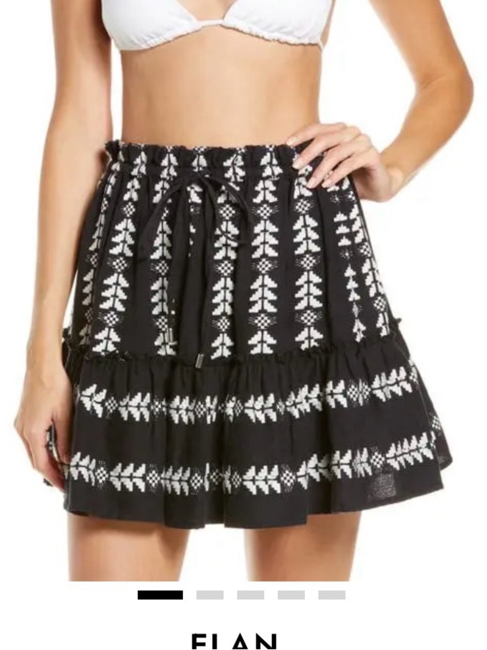 Elan Floral Embroidered Skirt